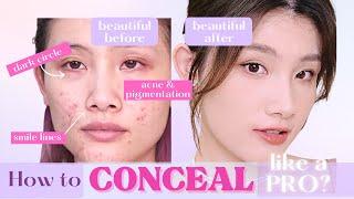Why my ACNE DARK CIRCLES SMILE LINES still SHOW UP under my CONCEALER? How to CONCEAL EFFECTIVELY
