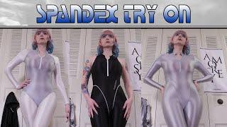 Lily tries on a shipment of Amoresy Spandex Leotards unitards & Tights