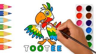 Draw and paint with TOOTEE  نقاشی با طوطی