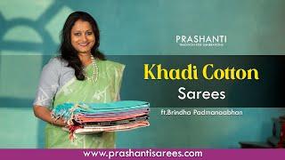 Khadi Cotton Sarees  Daily Wear Sarees  Prashanti  5 June 24