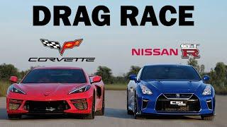 HIGHLIGHT Nissan GT-R vs Chevrolet Corvette C8 DRAG RACE