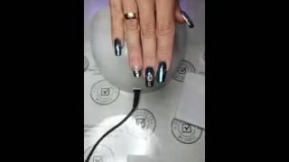 Юлия Билей - Павлинье перо  Julia Biley - Peacock Feather Nail Art Periscope