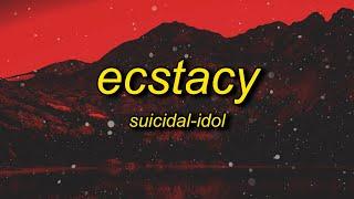 SUICIDAL-IDOL - ecstacy slowedtiktok version Lyrics  sticking out your tongue for the picture