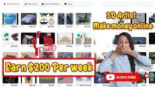 How to Make $200 per week online Make money online 3DExport