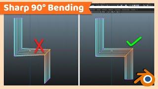 Create Sharp 90 Degree Bending or Angle  Blender Tutorial