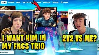 Peterbot reveals his desired FNCS Trio & plays 2v2 Zone Wars against Clix Fortnite