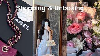 Shopping 샤넬 클래식백 언박싱️ 산드로 하울 수제 벚꽃 화과자 테디테일즈 라미띠에 청담 샵 메이크업 Eng