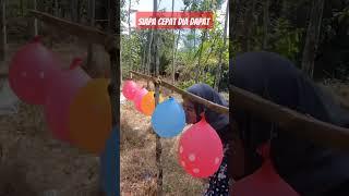 gadis ini lomba pecahan balon udara #balloon #permainan #shorts