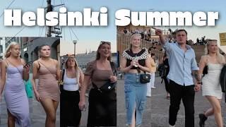 Finnish Girls Before Midnight  Helsinki Finland 4K HDR 2024 ️ 2️⃣0️⃣2️⃣4️⃣ ️