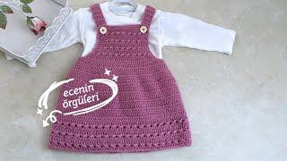 Crochet Salopet Dress  For 6-9 months Baby  Gardener Dress  Easy Baby Dress