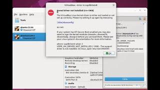 Install virtualbox in ubuntu 22.04 and fixing kernel driver not installed EFI secure boot enabled