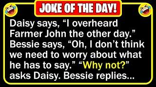  BEST JOKE OF THE DAY - Two cows Daisy and Bessie are enjoying a lazy...   Funny Jokes