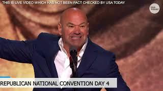 Dana White introduces Donald Trump at the 2024 RNC