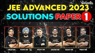 JEE Advanced 2023 Paper Solution Paper 1  Vedantu JEE