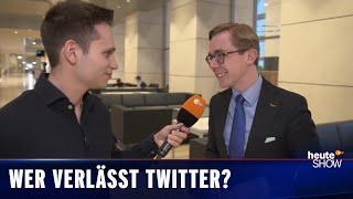 Findet Fabian Köster Abgeordnete die ihren Twitteraccount löschen?  heute-show vom 11.11.2022