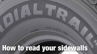 How to read tires sidewall