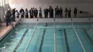 Fastest time to swim 25 meteres wearing handcuffs and leg irons - Ana Lominadze Upper view