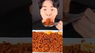 ASMR MUKBANG  SPICY BLACK BEAN NOODLE & FRIED CHICKEN  SPAM CHEESE BALLS EATING