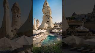 Shocking beauty of AZA CAVE HOTEL Capadocia Türkiye  #shorts #cavehotel #capadocia #fypシ