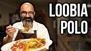 Persian Loobia Polo لوبیا پلو Green Beans Meat & Saffron Rice