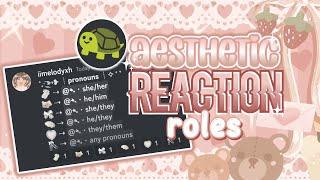 DISCORD TUTORIAL AESTHETIC DISCORD REACTION ROLES Using Carl Bot *2023*  ─  iimelodyxh