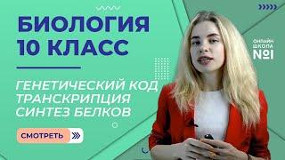 Урок 16. Генетический код. Транскрипция. Синтез белков в клетке. Биология 10 класс