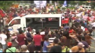 Police Van Rams Into Protesters at Philippines US Embassy
