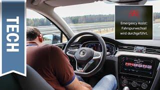 Emergency Assist im VW Passat im Test Nothalteassistent für med. Notfall auf Autobahn & Landstraße