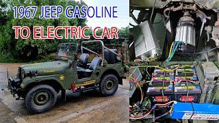 1967 JEEP GASOLINE Conversion To ELECTRIC Car at home