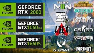 RTX 2060 VS GTX 1060 VS GTX 1660 SUPER 10 Games COMPARE 1080P FPS Test  AMD RYZEN 5 3600