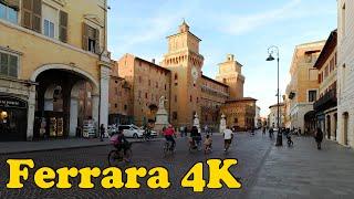 Ferrara Italy Walking tour 4K. Full version.