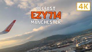 Belfast to Manchester In 10 Minutes  EasyJet Flight EZY714  Timelapse