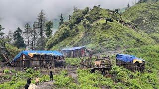 Poor but Very Happy Lifestyle of Mountain Village People  Rainy Season Compilation  IamSuman