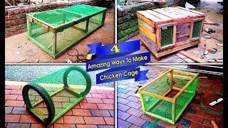 4 Amazing Ways To Make Chicken Cage at Your Home  DIY Birds Cages Ideas