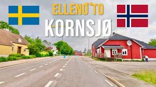 Driving in Sweden  from Ellenö to Kornsjø in Norway  in June 2024.