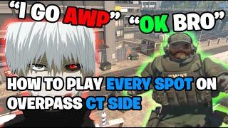 HOW TO PLAY EVERY SPOT CT OVERPASS CS2 Tutorial