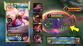SAVAGE RED BUILD FANNY IS BROKENHYPER CARRY RANK GAME -MLBB