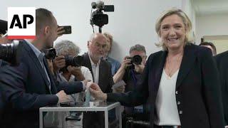 Far-right National Rallys Marine Le Pen votes in Frances election