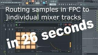 FL Studio Routing FPC samplespads to their own mixer tracks in 26 seconds