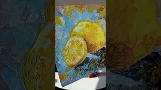 Lemons painting is packing for shipping  #art #painting
