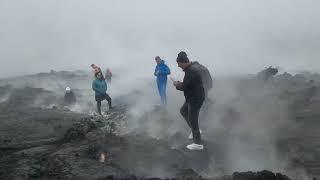 Iceland in anticipation of new eruption in 2 weeks at Sundhnukur. Rainy July 2024. Nátthagi 24.07.24