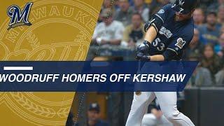 Pitcher Woodruff hits key homer off Kershaw in Game 1