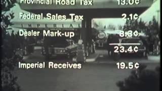 Price breakdown of gas in Victoria - a  1967 Imperial OilEsso commercial