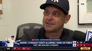 Aaron Boone on the Yankees 8-2 win against the Red Sox