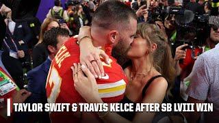 Travis Kelce & Taylor Swift embrace after Chiefs win Super Bowl LVIII ️  NFL on ESPN