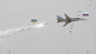 Scary moment Ukraines long-range missile destroys Russian Tupolev Tu-22 heavy bomber pilot killed