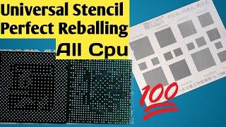 Bga Ic Reballing Perfect Technique  Universal Stencil Cpu Reballing Trick