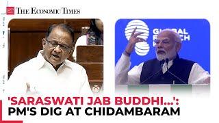 Saraswati Jab buddhi baant rahi thi… PM Modis dig at Congress Chidambaram over UPI success