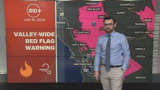 California Wildfire Weather Red Flag Warning extended - June 16 2024