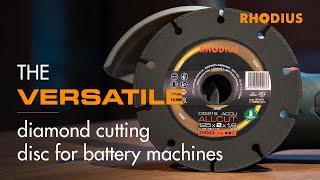 The versatile diamond cutting disc for battery machines - RHODIUS DG215 ACCU ALLCUT